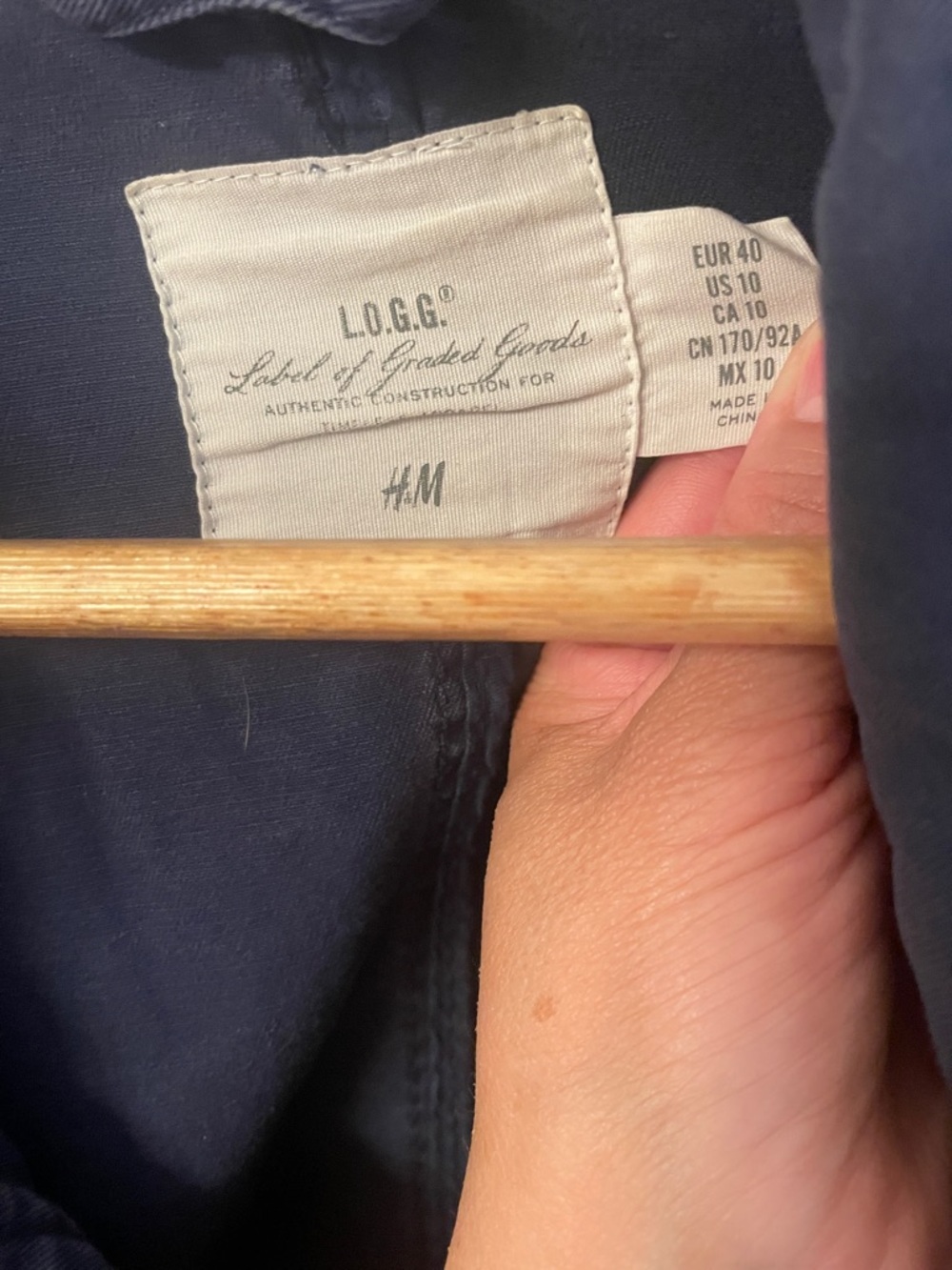 Women's H&M Navy Drawstring Utility Jacket - Picture 2 of 4